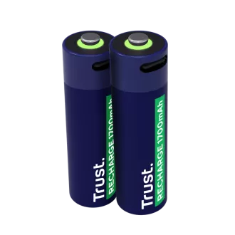 TRUST USB-C RECHARGEABLE BATTERIES 2P - AA