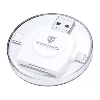 VIKING ČTEČKA PAMĚŤOVÝCH KARET V4 USB3.0 4V1 bílá VIKING ČTEČKA PAMĚŤOVÝCH KARET V4 USB3.0 4V1 bílá