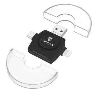 VIKING ČTEČKA PAMĚŤOVÝCH KARET V4 USB3.0 4V1 bílá VIKING ČTEČKA PAMĚŤOVÝCH KARET V4 USB3.0 4V1 bílá