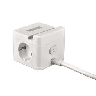 Síťový adaptér VIKING YC23H, bílá/Output:2xAC,1xUSB-A,2xUSB-C/držák na mobil/LED světlo/1,4m kabel Síťový adaptér VIKING YC23H, bílá/Output:2xAC,1xUSB-A,2xUSB-C/držák na mobil/LED světlo/1,4m kabel