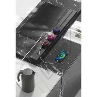Zásuvková lišta - zápustná Viking LZ40G/230V,50Hz/40cm délka/šedá/až 5 modulů/IP20/hliník/zápustná