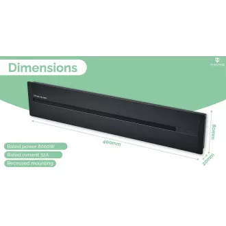 Zásuvková lišta - zápustná Viking LZ40G/230V,50Hz/40cm délka/šedá/až 5 modulů/IP20/hliník/zápustná