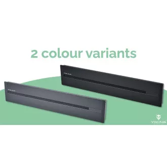 Zásuvková lišta - zápustná Viking LZ60B/230V,50Hz/60cm délka/černá/až 7 modulů/IP20/hliník/zápustná