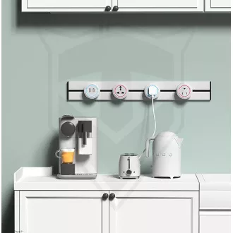 Zásuvková lišta - zápustná Viking LZ40B/230V,50Hz/40cm délka/černá/až 5 modulů/IP20/hliník/zápustná