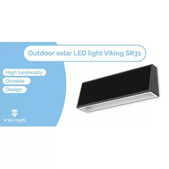 Venkovní solární LED světlo Viking SR31/700 lm/IP44/4 režimy/denní bílá