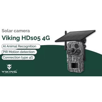 Solární kamera Viking HDs05 4G/2304x1296/PIR detekce/pohybový senzor/7800mAh