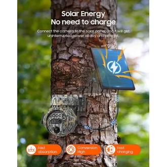 Solární kamera Viking HDs04 4G šedá/2304x1296/PIR detekce/pohybový senzor/7800mAh