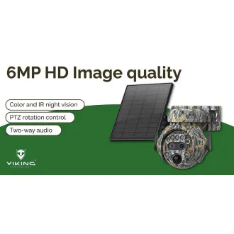 Solární kamera Viking HDs04 4G šedá/2304x1296/PIR detekce/pohybový senzor/7800mAh