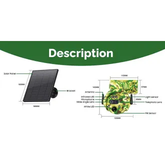 Solární kamera Viking HDs04 4G šedá/2304x1296/PIR detekce/pohybový senzor/7800mAh