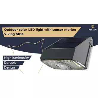 Venkovní solární LED světlo Viking SR11/1000lm /solární napájení /3000K + 4000K (teplá a denní bílá)