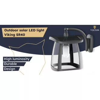 Venkovní solární LED světlo Viking SR10W/350lm /solární napájení / 4000K (denní bílá)/ 4 režimy