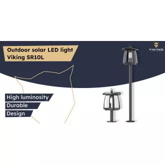 Venkovní solární LED světlo Viking SR10L/350lm /solární napájení / 4000K (denní bílá)/ 4 režimy