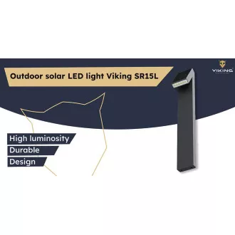 Venkovní solární LED světlo Viking SR15L/500lm /solární napájení / 3000K (teplá bílá)/ 4 režimy