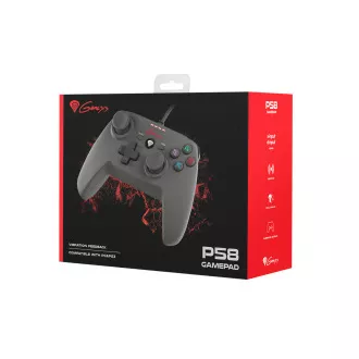 Drátový gamepad Genesis P58, pro PS3/PC, vibrace