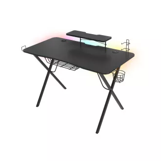 Genesis Holm 300 RGB - herní stůl s RGB podsvícením, 3xUSB 3.0, bezdrátová nabíječka mobilů Genesis Holm 300 RGB - herní stůl s RGB podsvícením, 3xUSB 3.0, bezdrátová nabíječka mobilů