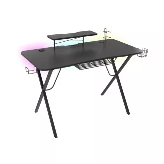 Genesis Holm 300 RGB - herní stůl s RGB podsvícením, 3xUSB 3.0, bezdrátová nabíječka mobilů Genesis Holm 300 RGB - herní stůl s RGB podsvícením, 3xUSB 3.0, bezdrátová nabíječka mobilů