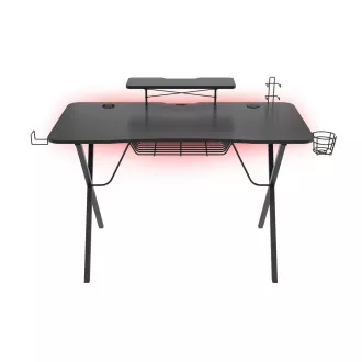 Genesis Holm 300 RGB - herní stůl s RGB podsvícením, 3xUSB 3.0, bezdrátová nabíječka mobilů Genesis Holm 300 RGB - herní stůl s RGB podsvícením, 3xUSB 3.0, bezdrátová nabíječka mobilů