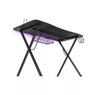 Genesis Holm 300 RGB - herní stůl s RGB podsvícením, 3xUSB 3.0, bezdrátová nabíječka mobilů Genesis Holm 300 RGB - herní stůl s RGB podsvícením, 3xUSB 3.0, bezdrátová nabíječka mobilů