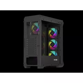 Počítačová skříň Genesis IRID 505 ARGB V2/Midi Tower/Transpar./Černá
