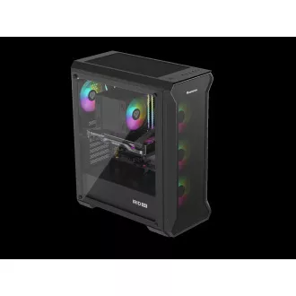 Počítačová skříň Genesis IRID 505 ARGB V2/Midi Tower/Transpar./Černá