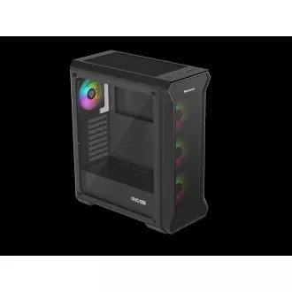 Počítačová skříň Genesis IRID 505 ARGB V2/Midi Tower/Transpar./Černá