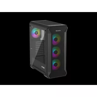Počítačová skříň Genesis IRID 505 ARGB V2/Midi Tower/Transpar./Černá