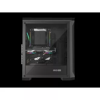 Počítačová skříň Genesis IRID 505 ARGB V2/Midi Tower/Transpar./Černá
