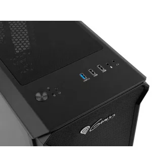 Počítačová skříň Genesis IRID 503 V2/Micro Tower/Transpar./Černá