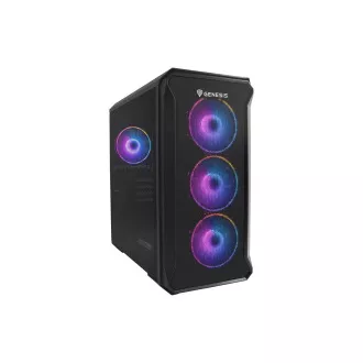 Počítačová skříň Genesis IRID 503 ARGB V2/Micro Tower/Transpar./Černá