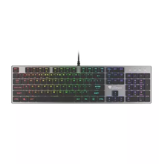 Genesis herní mechanická klávesnice THOR 420/RGB/Content Slim Blue/Drátová USB/US layout/Šedá