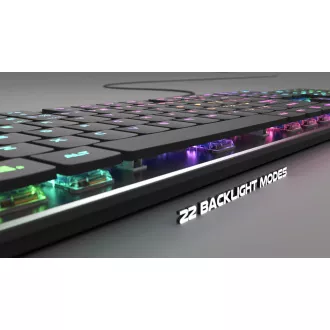 Genesis herní mechanická klávesnice THOR 420/RGB/Content Slim Blue/Drátová USB/US layout/Šedá