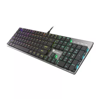 Genesis herní mechanická klávesnice THOR 420/RGB/Content Slim Blue/Drátová USB/US layout/Šedá