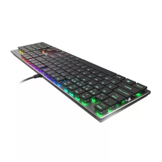Genesis herní mechanická klávesnice THOR 420/RGB/Content Slim Blue/Drátová USB/US layout/Šedá