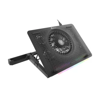 Chladící podložka pro NB Genesis Oxid 450 RGB do 15.6", hliníkové tělo