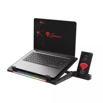 Chladící podložka pro NB Genesis Oxid 450 RGB do 15.6", hliníkové tělo
