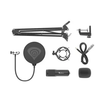 Streamovací mikrofon Genesis Radium 300,XLR, kardioidní polarizace, ohybné rameno, pop-filter