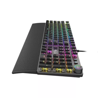 Genesis herní mechanická klávesnice THOR 380/RGB/Outemu Blue/Drátová USB/US layout/Černá