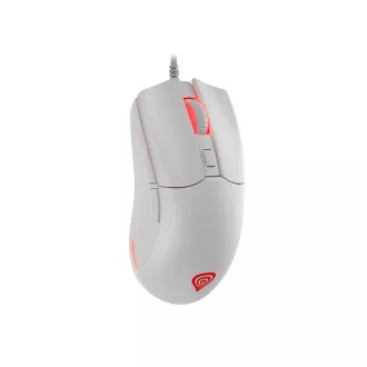 Genesis herní optická myš KRYPTON 750/RGB/8000 DPI/Herní/Optická/8 000 DPI/Drátová USB/Bílá