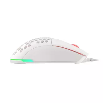 Genesis herní optická myš KRYPTON 750/RGB/8000 DPI/Herní/Optická/8 000 DPI/Drátová USB/Bílá