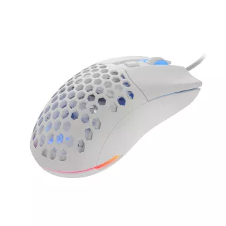 Genesis herní optická myš KRYPTON 750/RGB/8000 DPI/Herní/Optická/8 000 DPI/Drátová USB/Bílá