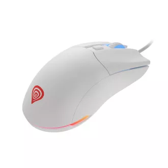 Genesis herní optická myš KRYPTON 750/RGB/8000 DPI/Herní/Optická/8 000 DPI/Drátová USB/Bílá