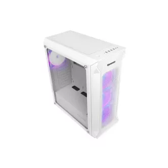 Počítačová skříň Genesis IRID 505 ARGB V2/Midi Tower/Transpar./Bílá