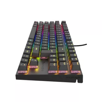 Genesis herní mechanická klávesnice THOR 303/TKL/RGB/Outemu Peach Silent/Drátová USB/US layout/Černá