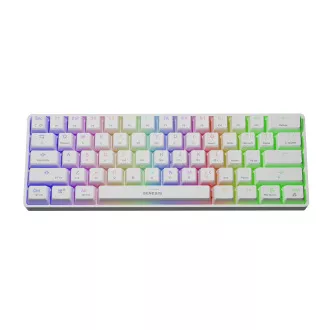 Genesis herní klávesnice THOR 660/RGB/Gateron Brown/Bezdrátová USB + Bluetooth/US layout/Bílá Genesis herní klávesnice THOR 660/RGB/Gateron Brown/Bezdrátová USB + Bluetooth/US layout/Bílá
