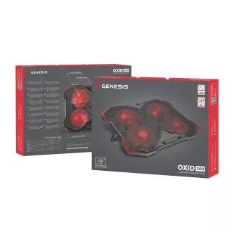 Chladící podložka pro NB Genesis OXID 260, LED, 15,6-17,3" 4xvětrák, 2xUSB
