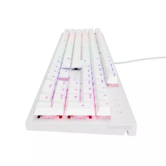 Genesis herní mechanická klávesnice THOR 303/RGB/Outemu Peach Silent/Drátová USB/US layout/Bílá Genesis herní mechanická klávesnice THOR 303/RGB/Outemu Peach Silent/Drátová USB/US layout/Bílá