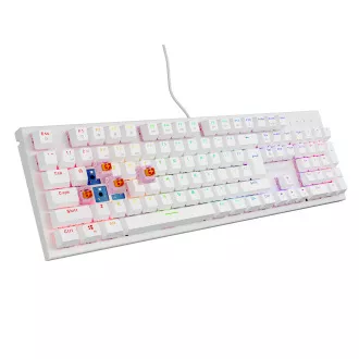Genesis herní mechanická klávesnice THOR 303/RGB/Outemu Peach Silent/Drátová USB/US layout/Bílá Genesis herní mechanická klávesnice THOR 303/RGB/Outemu Peach Silent/Drátová USB/US layout/Bílá