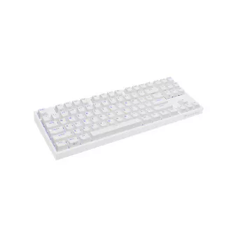 Genesis herní mechanická klávesnice THOR 404/RGB/Gateron Yellow Pro/Drátová USB/US layout/Bílá