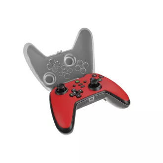 Bezdrátový gamepad Genesis MANGAN 400 pro PC/Switch/Mobil, červený