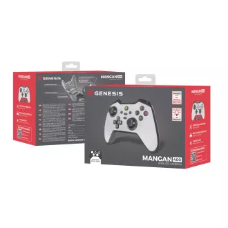 Bezdrátový gamepad Genesis MANGAN 400 pro PC/Switch/Mobil, bílý
